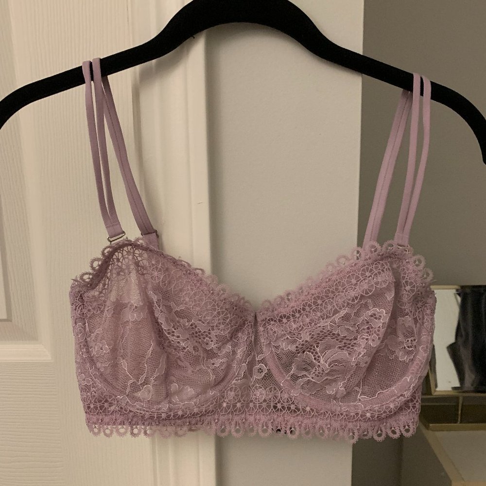Lilac Lace Balconette Bra